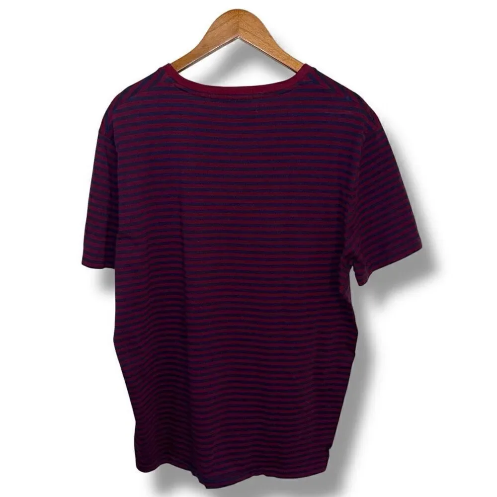 Polo Ralph Lauren Nautical Navy & Wine Red Cotton S/S T-Shirt Sz XL